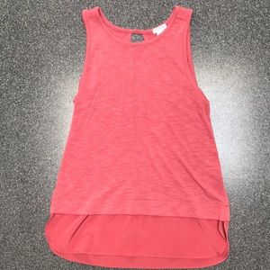 J Crew Pink Bottom Layered Tank Top